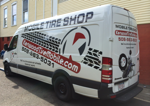  Kenwood Tire Mobile, which launched this summer, services retail customers within a 10-mile radius of the brick-and-mortar Massachusetts shop.