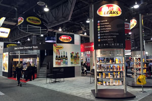 The Bar's Leaks and Rislone booth at AAPEX 