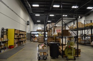 The new IMI headquarters includes plenty of warehouse space to house the company's various products. 
