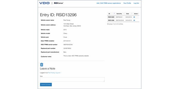 VDO-REDI-Sensor-Warranty-Website
