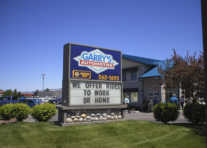 Garry's Automotive Boise Idaho good signage