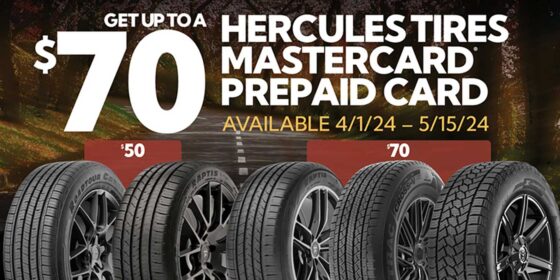 Hercules Tire reveals spring rebate on five tire lines