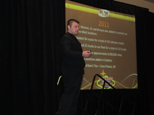 jeff wallick, k&m's program/marketing manager, outlines the growth goals for the mr. tire program.