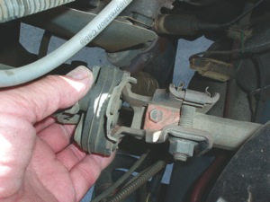 Photo 3: Inspect the universal joint for wear and loose bolts. A flexible 