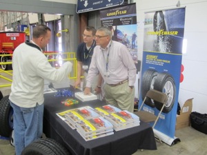 some 60,000 tires were expected to be ordered during the trade show, and dealers crowded every tire supplier table.