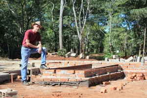 Rick Cogbill, founder of Mercy Tech Mission, at the building site of the future mechanical training facility in Mozambique.
