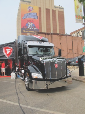 Bridgestones Firestone Drives America Tour, the brands largest commercial promotion ever, kicked off in Akron on July 16 and will bring the new truck tires to fleets and owner-operators nationwide.
