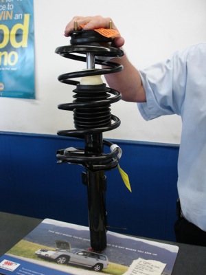 A loaded strut includes all strut components, so with a single part number, a customer gets everything he or she needs.