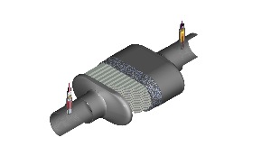 the pre-catalytic converter oxygen sensor is used for fuel trim and the post-catalytic converter oxygen sensor is used to monitor converter efficiency.