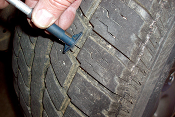 tire inspection can lead to added tire sales. tread wear should be measured and compared against new tire tread depths. 