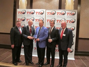 participating in the hall of fame inductions were (from left): roy littlefield, tia executive vice president; ralph 