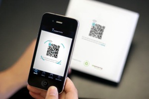 QR codes, when scanned with a smartphone or tablet, take users to a piece of interactive text or a link, whether a website, video or e-brochure.