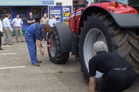 Members of the Goodyear Farm Tyre Specialist Network on the alignment workshop day