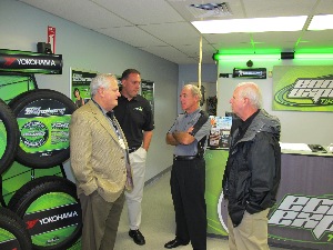 Left to Right: Ben Kravitz, president of Summit Tire Dealers Warehouse; Jim Melvin Jr., vice president of Tire Pros of Rhode Island; Len Lewin, president of ACCC; and Walter Kenny, of Summit Tire Dealers Warehouse.