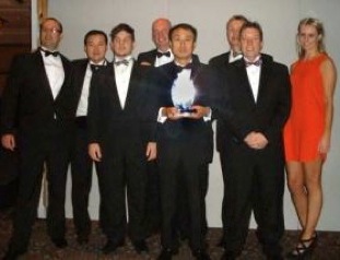 From left: Hankook UK staff Michael Symons, Byran Song, Jeremy Baker, Ian Mayoll, Tony Lee, Dave Thorp, and Barrie Horrocks.